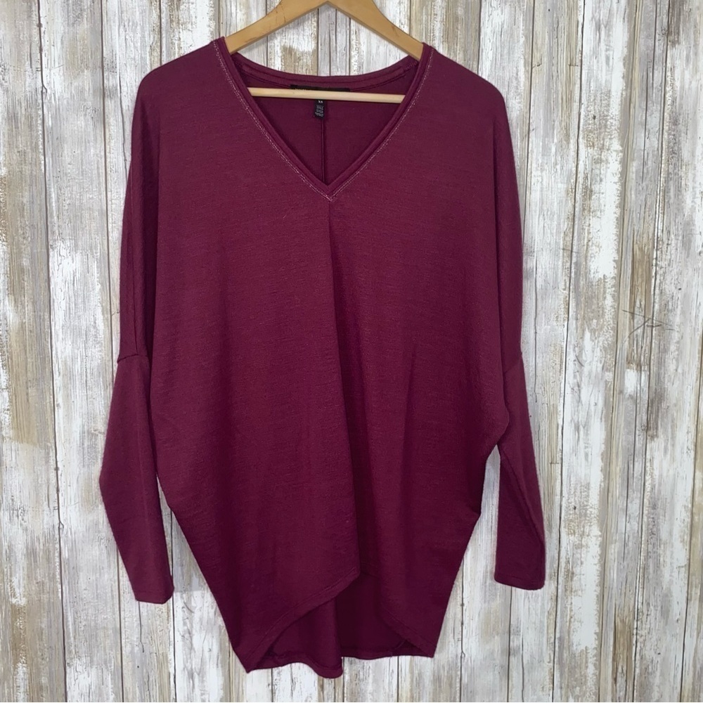 White House Black Market Purple Oversized Sweater